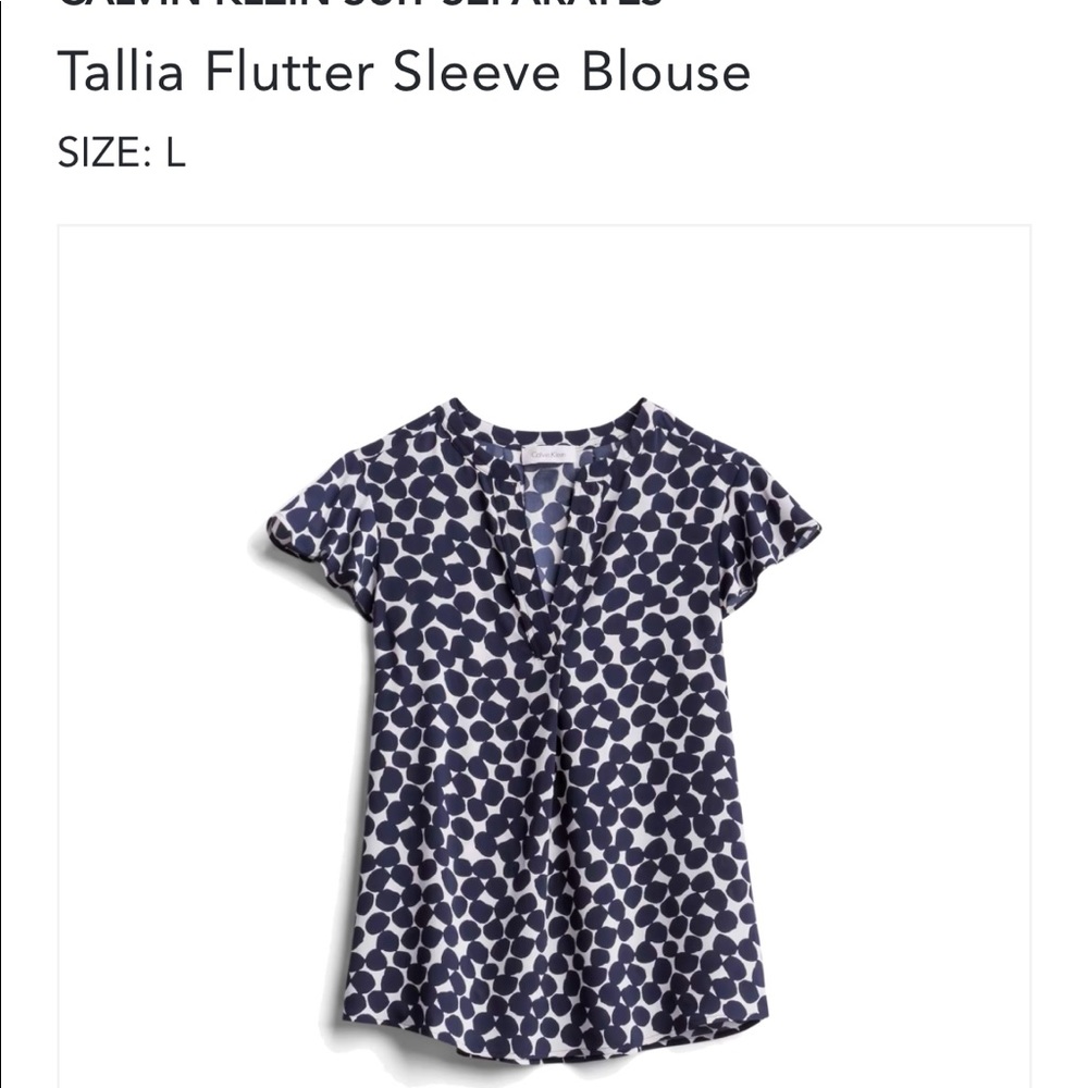 Navy flutter sleeve blouse from Stitchfix